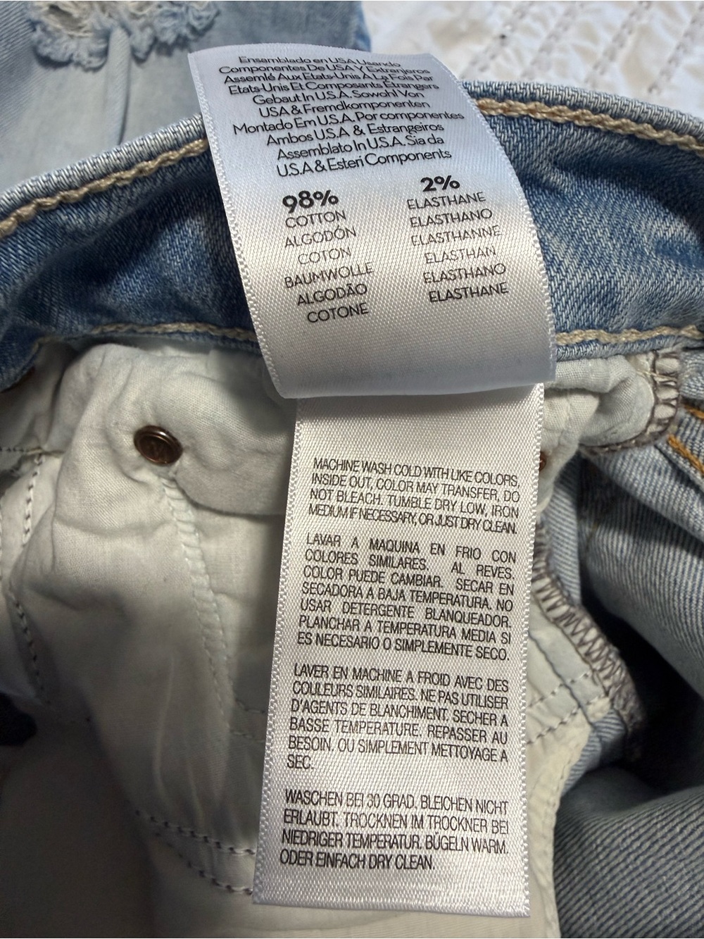 MOTHER The Tomcat Jeans The Confession Distressed Straight Leg Sz 30 (US 8) - Picture 5 of 9